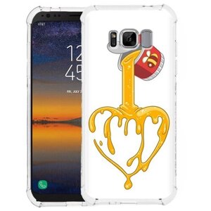Чехол задняя-панель-накладка-бампер MyPads медовое сердце для Samsung Galaxy S8 Active SM-G892A противоударный