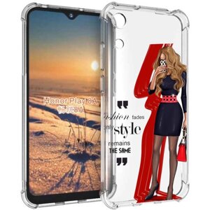 Чехол задняя-панель-накладка-бампер MyPads Модная-девушка женский для Honor 8A/Huawei Y6 (2019)/Honor 8A Pro/Y6 Prime 2019/Huawei Y6s противоударный