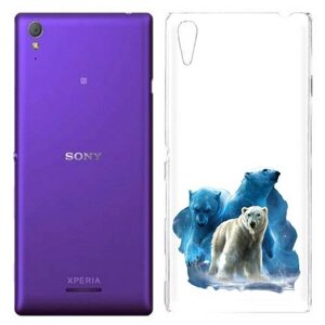 Чехол задняя-панель-накладка-бампер MyPads полярный медведь для Sony Xperia T3 противоударный