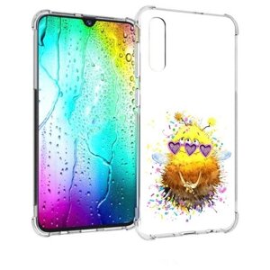 Чехол задняя-панель-накладка-бампер MyPads Пушитый шмель для Samsung Galaxy A30s/Samsung Galaxy A50s противоударный