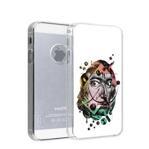 Чехол задняя-панель-накладка-бампер MyPads разноцветное лицо абстракция для iPhone 5/5S/SE/5SE противоударный