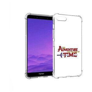 Чехол задняя-панель-накладка-бампер MyPads время приключений логотип для Huawei Honor 7A/Y5 Prime 2018/Y5 Lite 2018/Y5 20 противоударный
