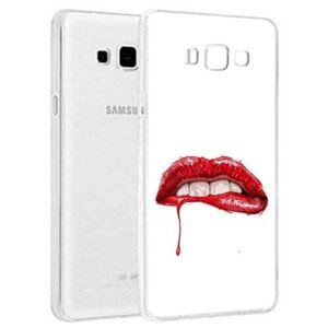 Чехол задняя-панель-накладка-бампер MyPads яркие красные губы для Samsung Galaxy A5 (2015) SM-A500F противоударный