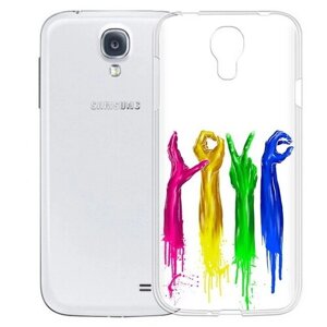 Чехол задняя-панель-накладка-бампер MyPads яркие руки love для Samsung Galaxy S4 GT-i9500/i9505 противоударный
