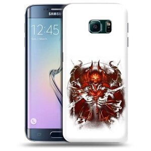 Чехол задняя-панель-накладка-бампер MyPads яркий демон для Samsung Galaxy S6 Edge противоударный