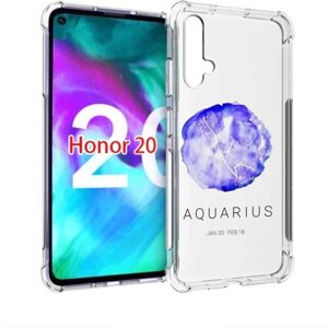 Чехол задняя-панель-накладка-бампер MyPads знак зодиака водолеи 5 для Huawei Honor 20/Honor 20S (Китайская версия YAL-AL50) противоударный