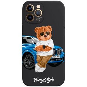 Черный силиконовый чехол для iPhone 12 Pro Tony Style с машиной