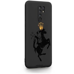 Черный силиконовый чехол для Xiaomi Redmi 9 Monopoly на коне для Сяоми Редми 9