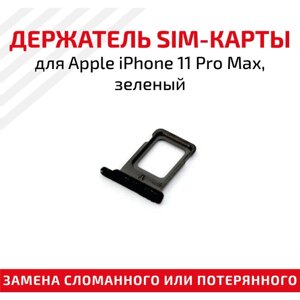 Держатель (лоток) SIM карты для Apple iPhone 11 Pro Max зеленый