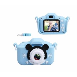Детский цифровой фотоаппарат / Компактный фотоаппарат Cute Little Mice / Childrens Fun Camera Мышонок, голубой