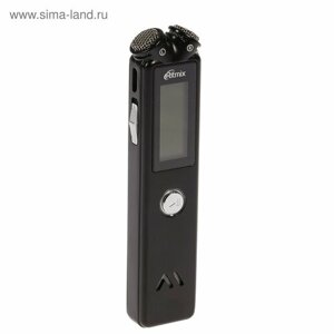 Диктофон RR-145 8GB, MP3/WAV, дисплей, металл корпус, черный