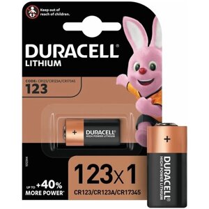 Duracell Батарейка литиевая серия Ultra 3V/CR123 1 шт
