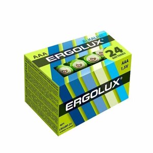 Ergolux Alkaline BP24 LR03 (LR03 BP-24, мизинчиковая батарейка ААА 1.5В) (упак. 24 шт. цена за 1 упак.