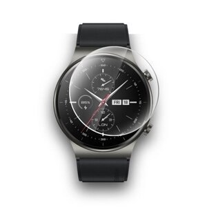 Гидрогелевая защитная пленка на Huawei Watch GT 2 (46mm) / Хуавей Вотч ГТ 2 ( 46 мм ) с олеофобным покрытием полноклеевая Комплект 2шт, Brozo
