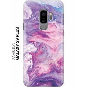 GOSSO Ультратонкий силиконовый чехол-накладка для Samsung Galaxy S9 Plus с принтом "Purple Marble"