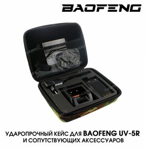 Кейс для рации Baofeng UV-5R камуфляжный / Кейс для рации для охоты и рыбалки