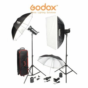 Комплект студийного оборудования Godox SK300II-E с софтбоксами, импульсный студийный свет для съемки фото, фотостудии