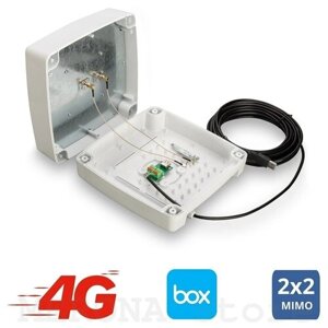 Комплект усиления Интернета 4G LTE 3G BOX - антенна с гермобоксом 15 dBi, 1700-2700 МГц + USB-модем Olax F90 LTE Pro+ WiFi-роутер