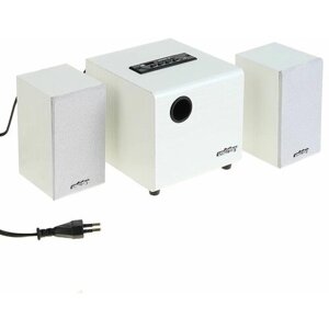 Компьютерные колонки 2.1 SmartBuy SPARTA SBA-210, 2х2 Вт+8 Вт, MP3, FM, 220 В, белые