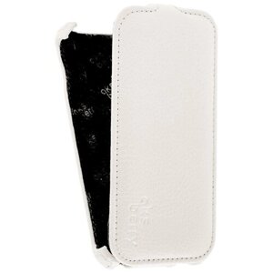 Кожаный чехол для Alcatel One Touch Idol 3 (4.7) 6039Y Aksberry Protective Flip Case (Белый)