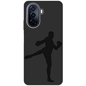 Матовый чехол Kickboxing для Huawei nova Y70 / Хуавей Нова У70 с 3D эффектом черный