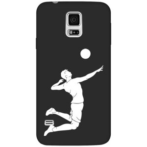 Матовый чехол Volleyball W для Samsung Galaxy S5 / Самсунг С5 с 3D эффектом черный