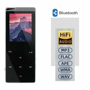 Металлический Bluetooth mp3 плеер, 8 гб. Сенсорный музыкальный мп3 плеер с ушком