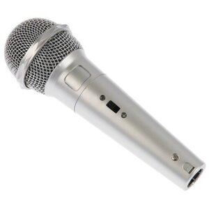 Микрофон для караоке G-105, проводной, 1.2 м, серебристый