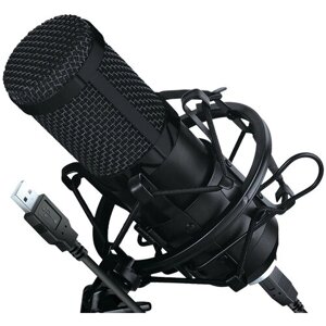 Микрофон проводной HIPER Broadcast USB Set H-M003, разъем: micro USB, черный