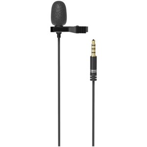 Микрофон RCM-110 Black, в комплекте держатель-клипса, разъем 3.5 мм, кабель 2 м