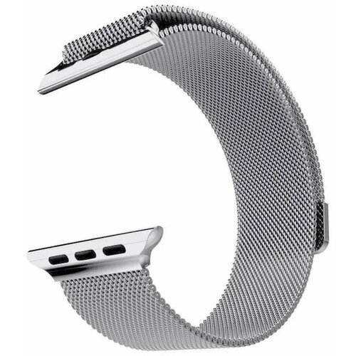 Миланский сетчатый браслет / Миланская петля для Apple Watch 42-44-45-49 мм (серебро)
