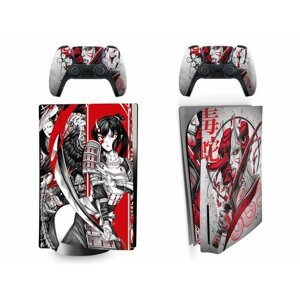 Набор наклеек JAPAN ART на игровую консоль Sony PlayStation 5 Disc Edition