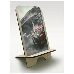 Подставка, держатель для телефона из дерева c рисунком, принтом УФ Игры Need For Speed Rivals ( PS, Xbox, PC, Switch) - 2488