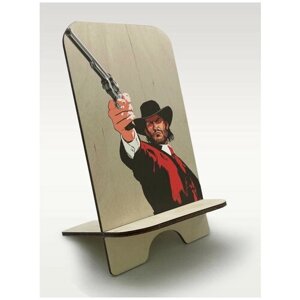Подставка для телефона c рисунком УФ игры Red Dead Redemption (РДР, дикий запад, вестрн, Джон Марстон) - 389