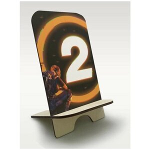 Подставка для телефона c рисунком УФ игры Tom Clancy's The Division 2 (Дивижн 2, шутер, Агент, Ортега, Черный Бивень) - 350