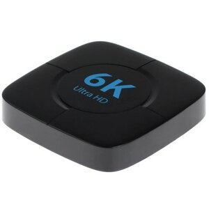 Приставка смарт тв dgmedia 6K allwinner, 4гб озу, 32гб, android, ulhd, wi-fi, HDMI, чёрная