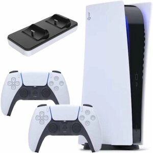 PS5 (ПС5) Игровая приставка Sony PlayStation 5 ( 3-я ревизия) + 2-й геймпад (белый) + зарядное