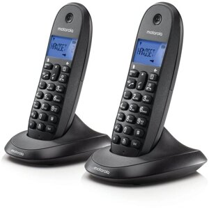 Радиотелефон DECT MOTOROLA C1002LB+цвет черный, две трубки)