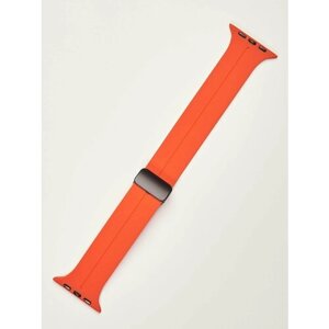 Ремешок для Apple Watch, силиконовый 44 / 45 / 49 мм Watch Band / Ремешок для смарт часов / Оранжевый
