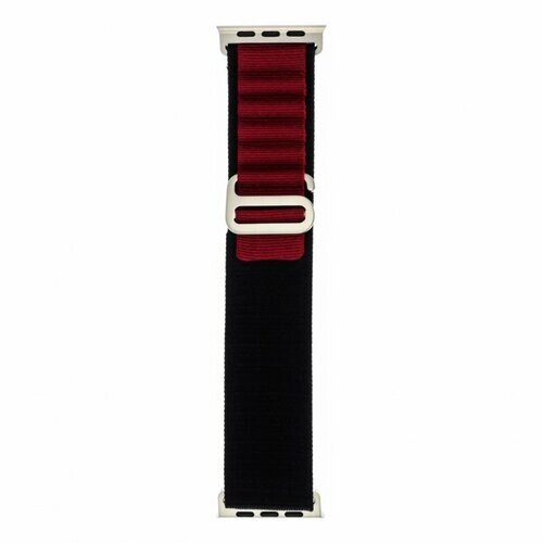 Ремешок для Apple Watch W27 38/40/41 мм (текстиль) черный с красным