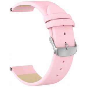 Ремешок кожаный GSMIN Esquire 22 для Huawei Watch GT 2 46мм (Розовый)