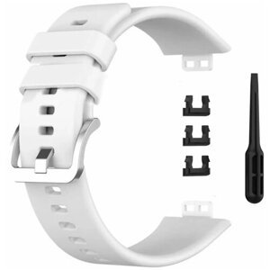 Ремешок силиконовый для смарт-часов Huawei Watch Fit белый