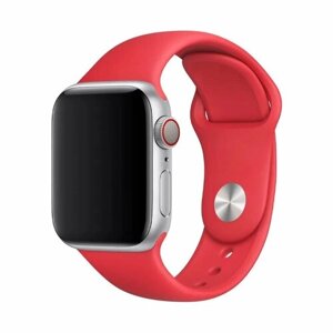 Ремешок силиконовый Sport Band для Apple Watch 38/40/41 mm. Красный