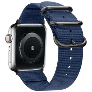 Ремешок текстильный TFN для часов Apple Watch 42/44/45 mm series 1-7/размер S/M/navy blue/синий