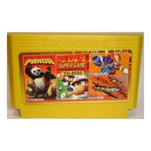 Сборник игр 4 в 1 (YH 8050) (ROCK MAN+PANDA+baseball+BOL) (8 bit) английский язык