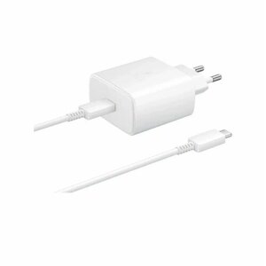 Сетевое зарядное устройство, Адаптер 45 Вт + Кабель USB Type-C -USB Type-C, для Samsung/Android/iOS/комплект/ белый