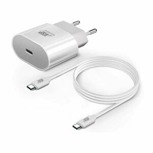 Сетевое зарядное устройство BORASCO USB type-C, USB type-C, 3A, белый [50635]