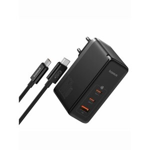 Сетевое зарядное устройство Xiaomi Baseus Gan5 Pro Digital Fasr Charger 2C+U 160W EU Black (CCGAN160CE)