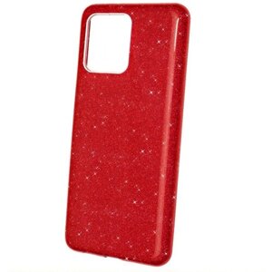 Силиконовая противоударная накладка Diamond для Xiaomi Redmi Note 10 красный