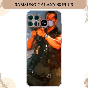 Силиконовый чехол "Арнольд Шварцнеггер с базукой" на Samsung Galaxy S8 Plus / Самсунг Галакси S8 Плюс